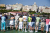 Puerto Rico - San Juan: Customs and waterfront from a cruise ship - tourists - aduana y Plaza de la Drsena (photo by D.Smith)