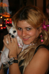 Puerto Rico - San Juan: Peurto Rican girl with puppy (photo by D.Smith)