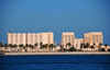 Doha, Qatar: harbour cereal silos with local architecture inspiration - Qatar Flour Mills Co.- photo by M.Torres