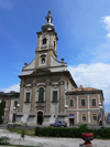 Sighetu Marmatiei / Mramarossziget, Maramures county, Transylvania, Romania: Roman Catholic church - Biserica romano-catolica - Sf. Carol Boromeul - Piata Libertatii - photo by J.Kaman