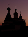 Russia - Ferapontovo - Valogda oblast: Ferapontov Monastery - roofs at dusk - photo by J.Kaman