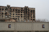 Chechnya, Russia - Grozny - election posters of president kadyrov in front of destroyed buildings - photo by A.Bley