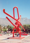 Cape Town, Western Cape, South Africa: 'The Knot' - monster paper-clip sculpture by Edoardo Villa - Civic Centre - photo by M.Torres