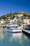 Saint Martin - Marigot: boat and Fort Louis - photo by D.Smith