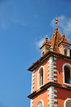 Pantufo, gua Grande district, So Tom and Prncipe / STP: bell tower at St Peter's chapel / torre sineira da Capela de So Pedro - arquitectura do Ultramar Portugus - photo by M.Torres