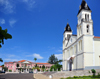 So Tom, So Tom and Prncipe / STP: Cathedral of So Tom and the Presidential Palace - gua Grande square / Largo gua Grande - S Catedral de So Tom e o Palcio Presidencial, ex-Palcio dos Governadores Portugueses - photo by M.Torres