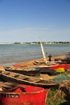 So Tom, gua Grande, So Tom and Prncipe / STP: fishing boats - Ana Chaves bay / barcos de pesca artesanal - baa Ana Chaves - marginal - Av 12 de Julho - photo by M.Torres