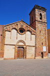 Iglesias / Igrsias, Carbonia-Iglesias province, Sardinia / Sardegna / Sardigna: Cathedral of Santa Chiara - built between 1284 and 1288 in Pisano Romanesque-Gothic style - Piazza Municipio - photo by M.Torres