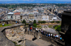 Scotland - Edinburgh: View of New Town, Princes Street and the Firth of Forthin the background from Edinburgh Castle - photo by C.McEachern