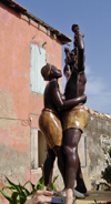 Senegal - Gore Island / le de Gore - monument at the House of Slaves - Maison des esclaves - photo by G.Frysinger