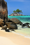 Mahe, Seychelles: Anse Royal - ile Souris, beach and large rocks - photo by M.Torres