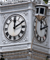 Mahe, Seychelles: Victoria - the clock tower - detail of the clock face - photo by M.Torres