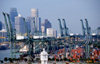 Singapore - Port of Singapore - cranes and containers - photo by S.Lovegrove