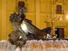 Spain / Espaa - Valencia: Plaza de la Virgen - statue (photo by M.Bergsma)