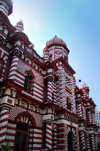 Colombo, Sri Lanka: Jami-Ul-Alfar Mosque - architect H.L. Saibo Lebbe - corner of Second Cross Street and Bankshall street - Pettah - photo by M.Torres