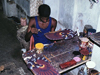 Ambalangoda, Southern province, Sri Lanka: wood carver making devil masks - artisan - photo by G.Frysinger