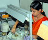 Getambe, Central province, Sri Lanka: lapidary polishing gems - jewellery factory - photo by M.Torres