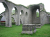 Sweden - Omberg  (Ostergotlands Lan): ruins of the Alvastra monastery commanding lake Vttern  (photo by Lars Gewalli)