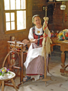 Ballenberg - open air museum: making string - Bern / fileuse - photo by C.Roux