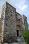 Damascus, Syria: Bab Kissan, near Al Baytara Square, entrance to a small Catholic church created by the French in 1936 - southern wall - landmark - photographer: M.Torres