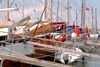 Turkey - Bodrum: boat sterns - gullets in the marina - photo by M.Bergsma