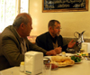 Gaziantep / Antep, Southeast Anatolia region, Turkey: two men in a restaurant - photo by C. le Mire