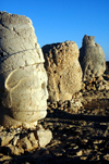 Mt Nemrut / Nemrut Dagi / Mount Nimrod - Adiyaman province, Southeastern Anatolia, Turkey: line of statue heads - UNESCO World Heritage Site - photo by C. le Mire