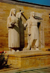 Ankara / ANK - Central Anatolia, Turkey: Statues at Kemal Ataturk Memorial - Anitkabir - photo by M.Torres