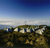 Mount Ararat, Agri Province, East Anatolia, Turkey: tents at the base camp - mountaineering expedition - photo by W.Allgwer