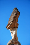 Cappadocia - Greme, Nevsehir province, Central Anatolia, Turkey: rock in precarious balance - Valley of the Monks - Pasabagi Valley - photo by W.Allgwer