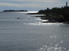 Uruguay - Colonia del Sacramento - by the Ro de la Plata - coast, lighthouse and islet - photo by M.Bergsma