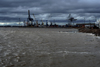 Montevideo, Uruguay: dark sky over the port - Puerto de Montevideo - photo by A.Chang