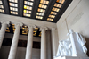 Washington, D.C., USA: Lincoln Memorial - 'In this temple, as in the hearts of the people for whom he saved the Union, the memory of Abraham Lincoln is enshrined forever' - classical Greek interior by Henry Bacon - Doric columns - photo by M.Torres