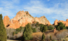 Colorado Springs, El Paso County, Colorado, USA: Garden of the Gods - Central Garden - Gray Rock - founded in 1879 by Charles Elliot Perkins, who headed the Burlington Railroad in Colorado Springs - photo by M.Torres