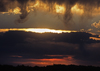 Arches National Park, Utah, USA: rain dissipates before it hits the ground during a spectacular sunset - photo by C.Lovell