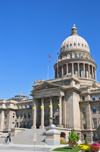 Boise, Idaho, USA:  Idaho State Capitol - Neo-Classical facade on West Jefferson Street (National Style) - the building uses geothermal energy - photo by M.Torres