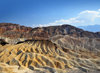 Death Valley National Park, California, USA: Zabriskie Point - alluvial fan - labirinth of wildly eroded and vibrantly colored badlands - photo by M.Torres