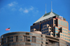 Cleveland, Ohio, USA: Fifth Third Bank tower by RTKL Associates and the Louis Stokes Wing of the Cleveland Public Library designed by Hardy Holzman Pfeiffer Associates - photo by M.Torres