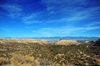 Rio Grande Valley, New Mexico, USA: scenic overlook on Senator Clinton P. Anderson Scenic Route - mesas with Sierra Mosca and other peaks in the background - photo by M.Torres