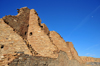 Chaco Canyon National Historical Park, New Mexico, USA: ruined stone masonry walls of Pueblo Bonito - pre-Columbian architecture - photo by M.Torres