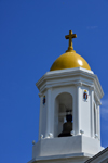 Scarborough Hills, Narragansett, RI, USA: Catholic church of St Mary Star of the Sea - bell tower with green dome - Point Judith Road - photo by M.Torres