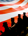 Washington D.C.: soldiers and the American flag (photo by G.Friedman)