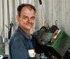 Las Vegas (Nevada): portrait of a metal worker (photo by G.Friedman)