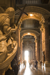 Vatican City, Rome - inside Saint Peters Basilica - light and gate - photo by I.Middleton