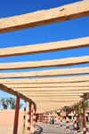 Layoune / El Aaiun, Saguia el-Hamra, Western Sahara: pergola and sky - Place Oum Saad - photo by M.Torres